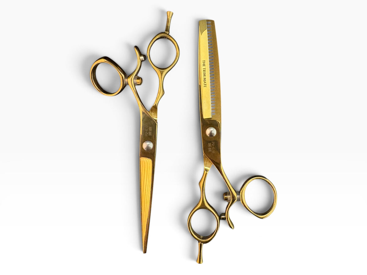 KIN NAGI – Premium Gold Swivel Hairdressing Scissors Set