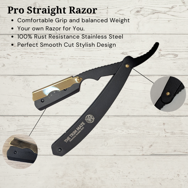 The Trim Mate — Professional-Grade Barber Kit with Straight Razor