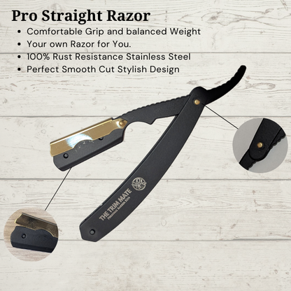 The Trim Mate — Professional-Grade Barber Kit with Straight Razor