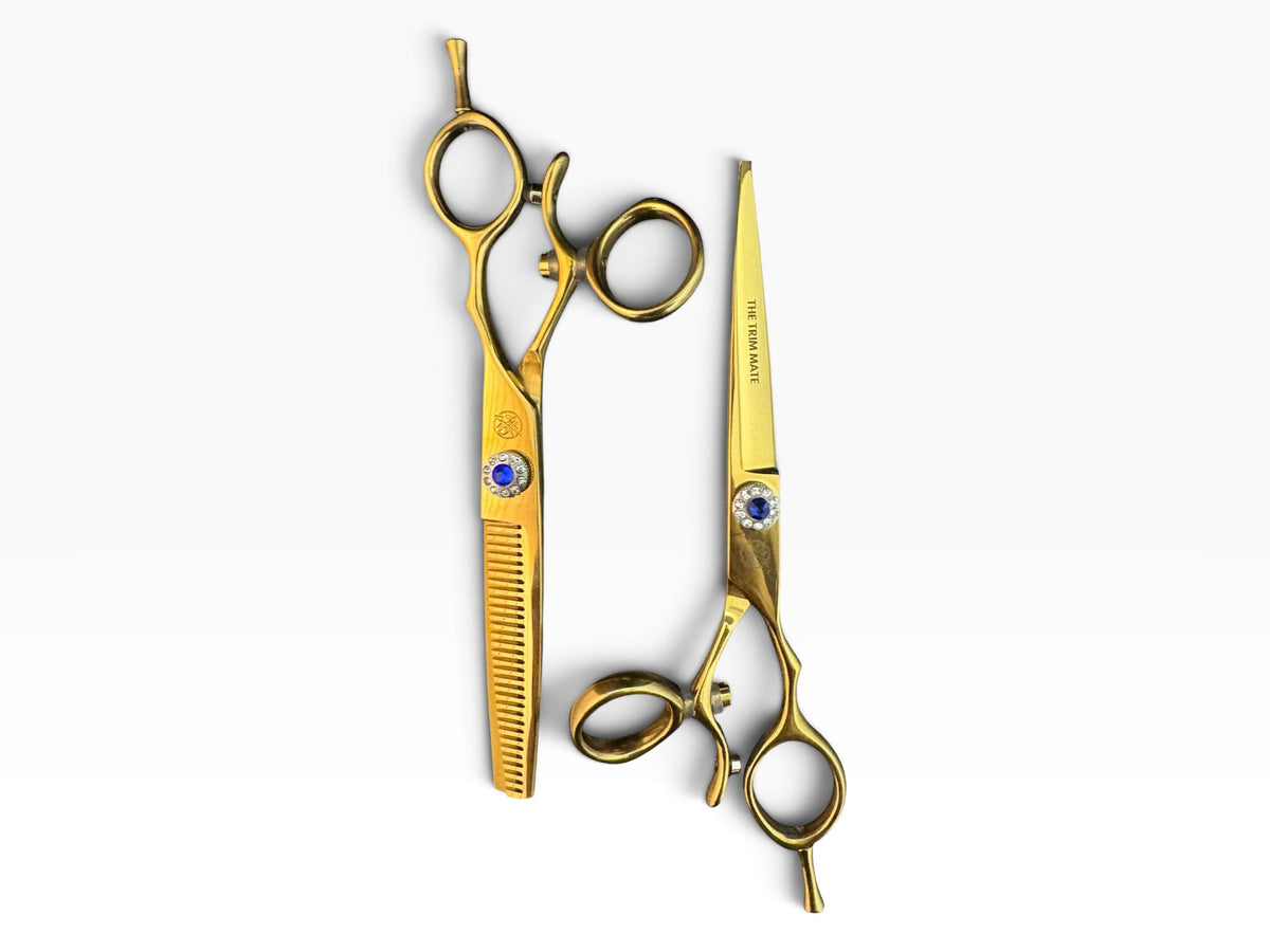 KIN NAGI – Premium Gold Swivel Hairdressing Scissors Set