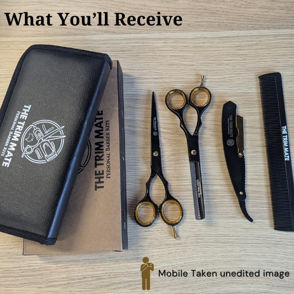 The Trim Mate — Professional-Grade Barber Kit with Straight Razor